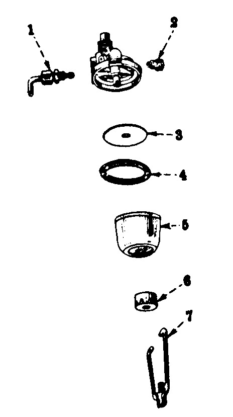 Fuel Strainer Diagram and Parts List for CUB185  Cub Cadet Lawn Tractor